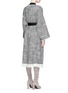 Back View - Click To Enlarge - ISABEL MARANT - 'Iban' grosgrain waist fringe tweed coat