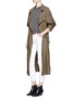 Figure View - Click To Enlarge - ISABEL MARANT - 'Dracen' belted nylon raincoat