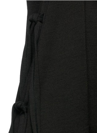Detail View - Click To Enlarge - PROENZA SCHOULER - Side tie double faced wool-cotton jersey flared dress