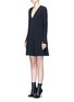 Front View - Click To Enlarge - PROENZA SCHOULER - V-neck crepe flare dress