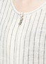 Detail View - Click To Enlarge - 3.1 PHILLIP LIM - Sleeve cutout pinstripe linen bomber jacket