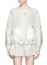 Main View - Click To Enlarge - 3.1 PHILLIP LIM - Sleeve cutout pinstripe linen bomber jacket