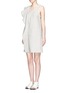 Front View - Click To Enlarge - 3.1 PHILLIP LIM - Ruffle pinstripe linen dress