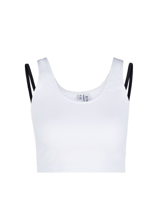 Main View - Click To Enlarge - BETH RICHARDS - 'Gwen' contrast strap cropped swim tank top