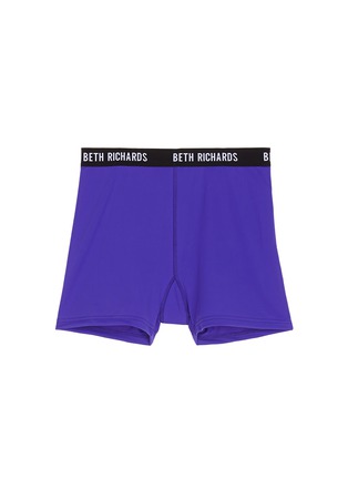 Main View - Click To Enlarge - BETH RICHARDS - 'Masi' elastic waist logo shorts