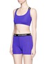 Figure View - Click To Enlarge - BETH RICHARDS - 'Masi' elastic waist logo shorts
