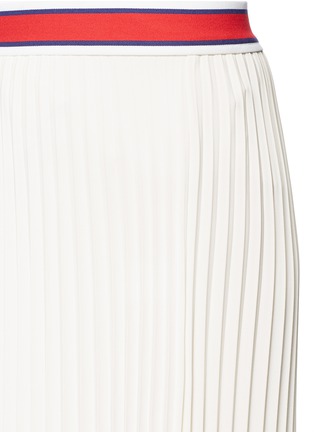 Detail View - Click To Enlarge - COMME MOI - Stripe waistband plissé pleat skirt