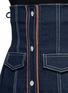 Detail View - Click To Enlarge - JINNNN - Frayed denim button-up corset belt