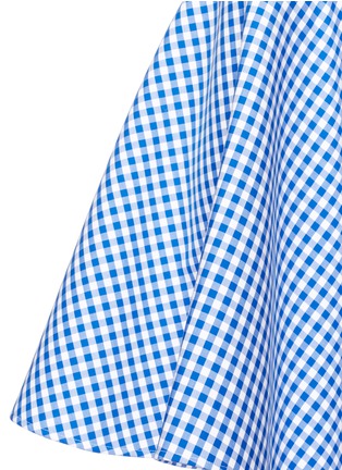 Detail View - Click To Enlarge - SHUSHU/TONG - Bow tie asymmetric hem gingham check dress