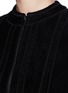 Detail View - Click To Enlarge - ALAÏA - Pergame' textured Venezia lace insert velvet jacket