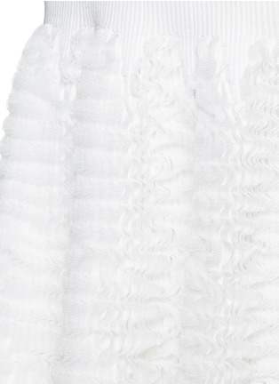 Detail View - Click To Enlarge - ALAÏA - 'Libellule' mesh frill sleeveless knit dress