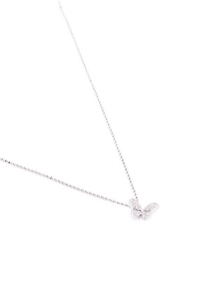 Figure View - Click To Enlarge - ANYALLERIE - Diamond 18k white gold butterfly pendant necklace