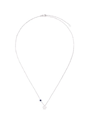 Main View - Click To Enlarge - ANYALLERIE - Diamond sapphire 18k white gold star pendant necklace – Leo