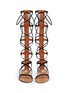 Figure View - Click To Enlarge - VALENTINO GARAVANI - 'Rockstud' knee high leather gladiator sandals