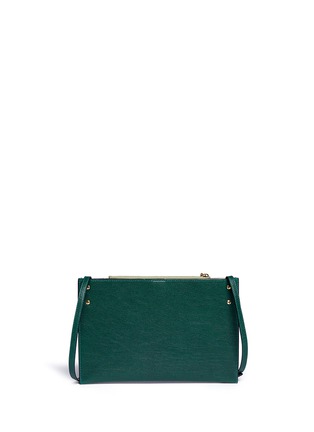 Back View - Click To Enlarge - CHLOÉ - Ghost flat leather crossbody bag
