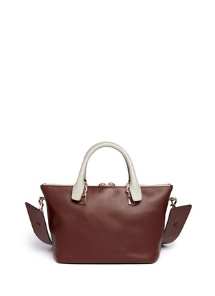 Back View - Click To Enlarge - CHLOÉ - 'Baylee' small leather tote
