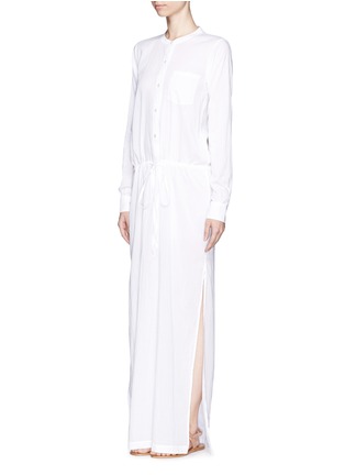 Front View - Click To Enlarge - THEORY - Beach cotton maxi shirt dress