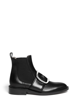 Main View - Click To Enlarge - GIVENCHY - Square buckle leather Chelsea boots