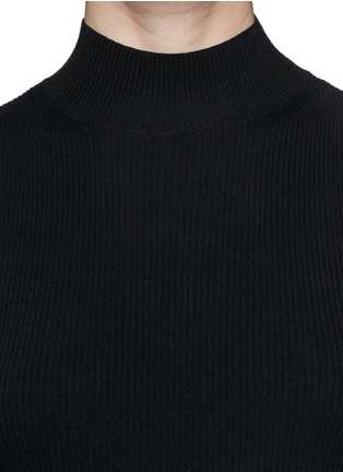 Detail View - Click To Enlarge - THEORY - 'Everleen' rib knit turtleneck sleeveless top