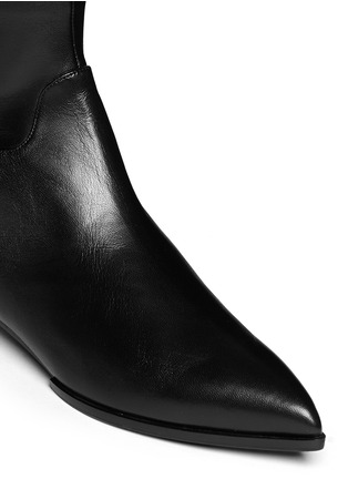 Detail View - Click To Enlarge - SERGIO ROSSI - 'Scarpe Donna' metallic heel leather boots