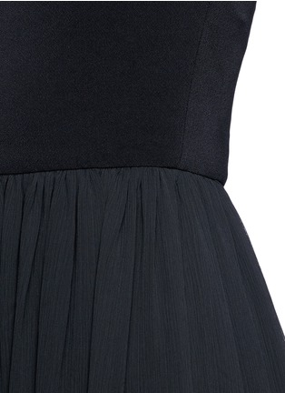 Detail View - Click To Enlarge - ALICE & OLIVIA - Leather spaghetti strap high-low maxi dress
