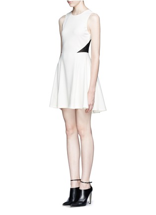 Front View - Click To Enlarge - ALICE & OLIVIA - 'Evan' ponte lace flare dress
