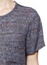 Detail View - Click To Enlarge - THEORY - 'Broxlin' tweed print silk T-shirt