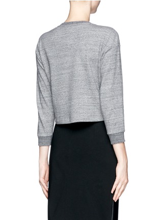 Back View - Click To Enlarge - THEORY - 'Erez R' Crop sweatshirt