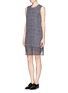 Figure View - Click To Enlarge - THEORY - 'Hassil C' tweedscape print dress
