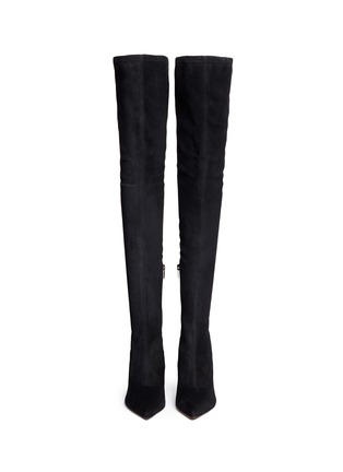 Figure View - Click To Enlarge - SERGIO ROSSI - Suede thigh-high boots