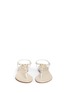 Figure View - Click To Enlarge - RENÉ CAOVILLA - Rose bead crystal T-strap flat sandals