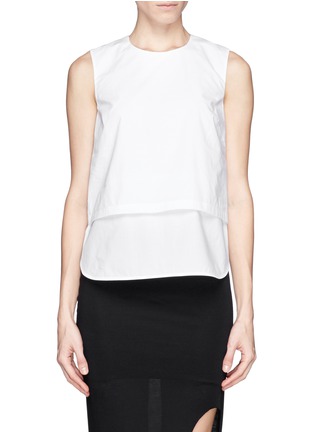 Main View - Click To Enlarge - THEORY - 'Hodal' layer poplin top