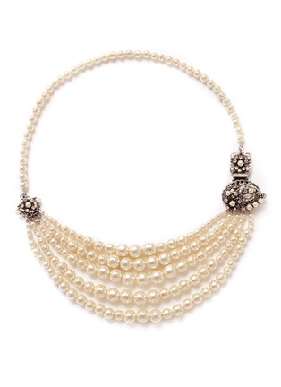 Main View - Click To Enlarge - MIRIAM HASKELL - Graduated pearl chain necklace