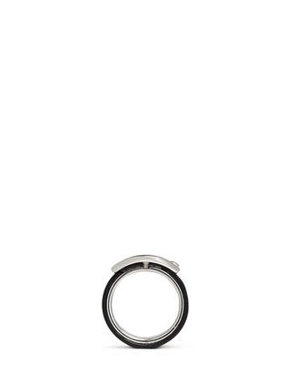 Detail View - Click To Enlarge - GIVENCHY - Leather buckle ring