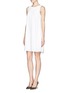 Figure View - Click To Enlarge - THEORY - 'Docma' back pleat crepe dress