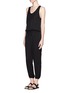 Figure View - Click To Enlarge - THEORY - Lortan drawstring silk jumpsuit