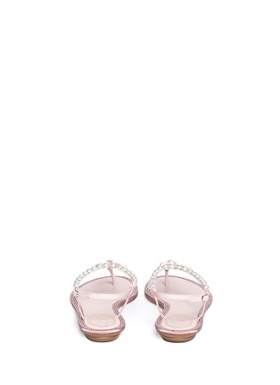 Back View - Click To Enlarge - RENÉ CAOVILLA - Pearl crystal thong sandal