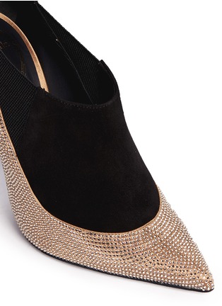 Detail View - Click To Enlarge - RENÉ CAOVILLA - Suede strass booties