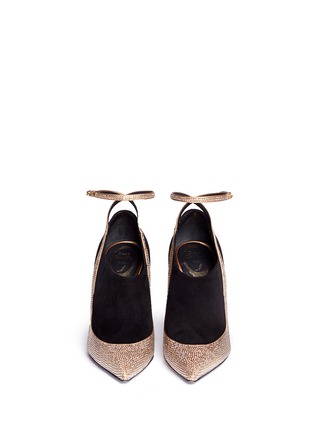 Figure View - Click To Enlarge - RENÉ CAOVILLA - Suede strass booties