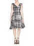 Main View - Click To Enlarge - CHICTOPIA - Stroke print flare dress