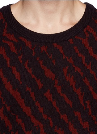 Detail View - Click To Enlarge - LANVIN - Zebra jacquard wool sweater