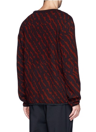 Back View - Click To Enlarge - LANVIN - Zebra jacquard wool sweater