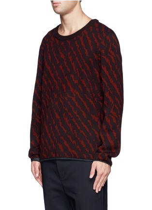 Front View - Click To Enlarge - LANVIN - Zebra jacquard wool sweater
