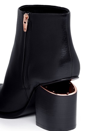 Detail View - Click To Enlarge - ALEXANDER WANG - 'Gabi' cutout heel leather ankle boots
