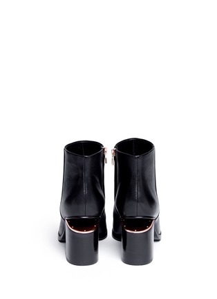 Back View - Click To Enlarge - ALEXANDER WANG - 'Gabi' cutout heel leather ankle boots