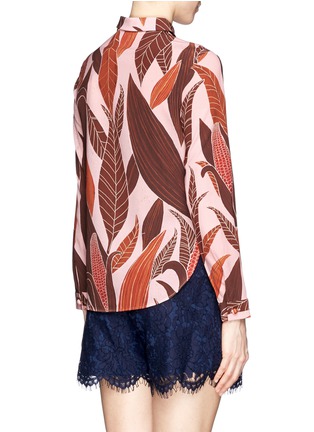 Back View - Click To Enlarge - CHICTOPIA - Cotton print silk shirt