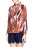 Front View - Click To Enlarge - CHICTOPIA - Cotton print silk shirt