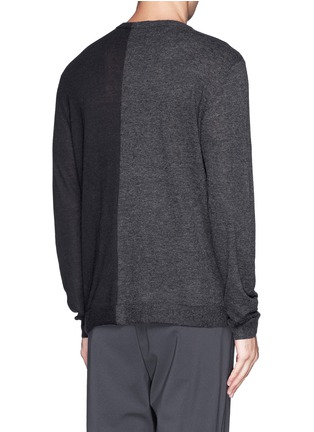 Back View - Click To Enlarge - T BY ALEXANDER WANG - Colourblock alpaca-wool sweater