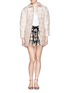 Figure View - Click To Enlarge - CHICTOPIA - Sheep pattern wool blend coat