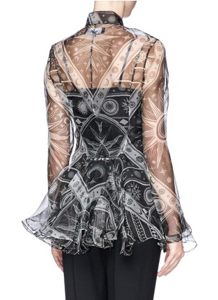 Back View - Click To Enlarge - KTZ - Solar system print peplum organdy shirt